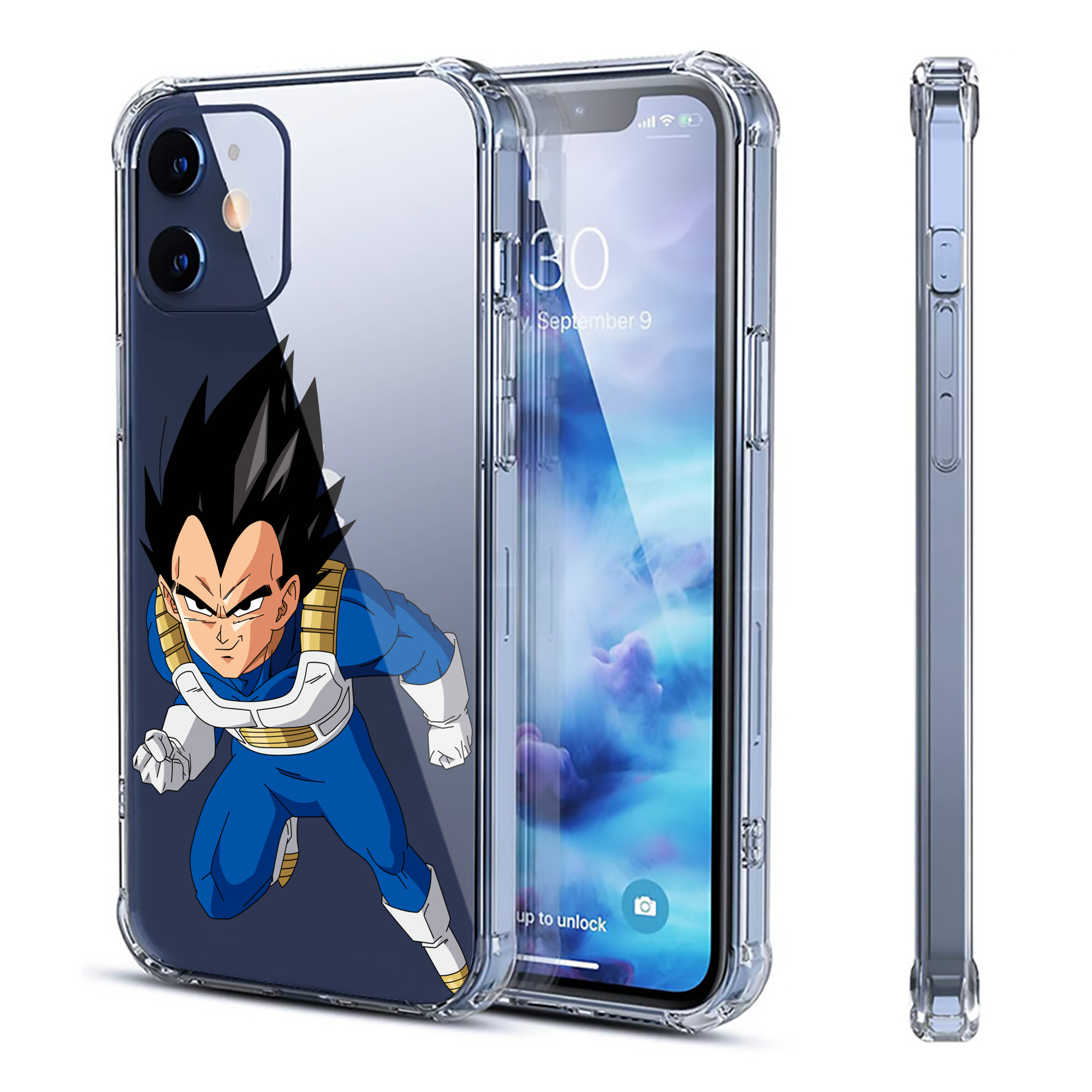 （画像用） ドラゴンボール ベジータ四世（Bejīta Yonsei）DRAGON BALL Vegeta IV 【iPhone 12シリーズ対応】透明スマホケース（クリアソフトケース）